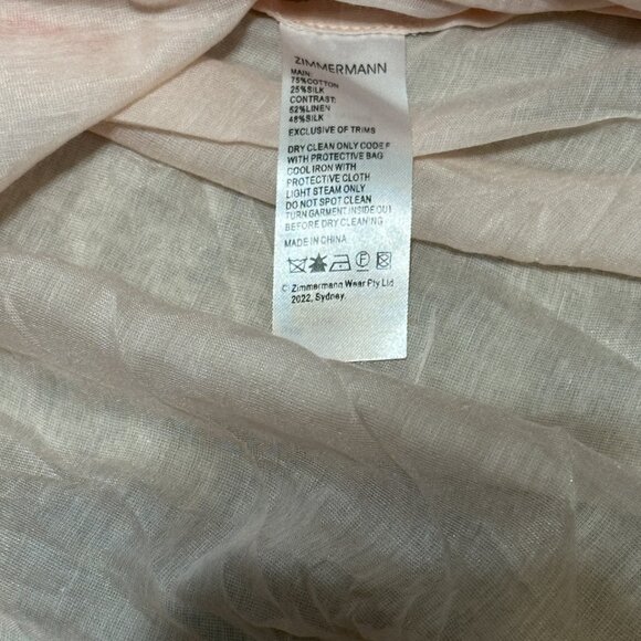 Zimmermann High Tide Billow Blouse top 6 - Picture 8 of 11